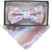 Load image into Gallery viewer, Vittorio Farina Boy's Designer Floral Print Print Bow Tie & Pocket Square
