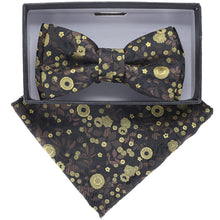 Load image into Gallery viewer, Vittorio Farina Boy's Designer Floral Print Print Bow Tie & Pocket Square