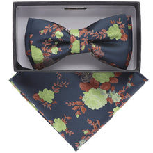 Load image into Gallery viewer, Vittorio Farina Boy's Designer Floral Print Print Bow Tie & Pocket Square