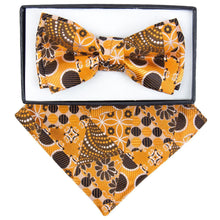 Load image into Gallery viewer, Vittorio Farina Boy's Designer Floral Print Print Bow Tie & Pocket Square