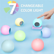 Load image into Gallery viewer, Kids Digital Alarm Clock 7 Color Night Light Snooze Temperature Detect Children Sleep Bedside Color Night Light Snooze Temperature Detect for Toddler Children Boys and Girls Students to Wake up at Bedroom Bedside Cute Wake Up Timer Alarm Clock