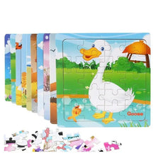 Load image into Gallery viewer, Kids Puzzle Toy Animals and Vehicle Wooden Puzzles Jigsaw Baby Educational Learning Toys for Children Gift