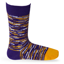 Load image into Gallery viewer, Kid's Socks - Purple And Gold Marled