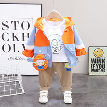 Load image into Gallery viewer, Kids' Spring Autumn Cartoon Hooded Jacket 3-Piece Set - # BAAA51210052 & BOAA11310022 & GIAA21310008
