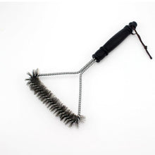 Load image into Gallery viewer, Kitchen Accessories BBQ Grill Barbecue Kit Cleaning Brush Stainless Steel Cooking Tools Wire Bristles Cleaning Brushes Triangle Wire Barbecue Cleaning Brush Portable Anti Rust Durable Handheld Stainless Steel Wire BBQ Grill Brush