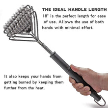 Load image into Gallery viewer, Kitchen Accessories BBQ Grill Brush and Scraper Barbecue Kit Cleaning Brush Stainless Steel Tools Wire Bristles Triangle BBQ Grill Cleaning Brush for Weber Gas Charcoal Porcelain Cast Iron & All Grilling Grates Accessories