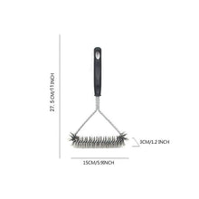 Load image into Gallery viewer, Kitchen Accessories BBQ Grill Brush and Scraper Barbecue Kit Cleaning Brush Stainless Steel Tools Wire Bristles Triangle BBQ Grill Cleaning Brush for Weber Gas Charcoal Porcelain Cast Iron & All Grilling Grates Accessories