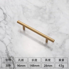 Load image into Gallery viewer, Kitchen Door T Bar Pull Straight Handle Knobs Cabinet Pull Diameter 10mm Stainless Steel Handles Furniture Hardware Kitchen Door T Bar Straight Handle Pull Knobs Furniture Hardware Assist Bath Handle