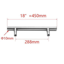 Load image into Gallery viewer, Kitchen Door T Bar Pull Straight Handle Knobs Cabinet Pull Diameter 10mm Stainless Steel Handles Furniture Hardware Kitchen Door T Bar Straight Handle Pull Knobs Furniture Hardware Assist Bath Handle