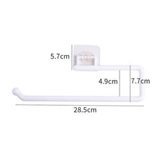 Load image into Gallery viewer, Kitchen Paper Roll Holder Towel Hanger Rack Bar Cabinet Rag Hanging Holder Shelf Toilet Paper Holders Toilet Kitchen Accessories Paper Towel Holder Under Cabinet Wall Mount Self Adhesive No Drilling