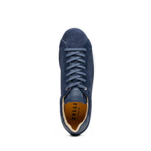 Load image into Gallery viewer, 66-266-NVY KOBE Crocodile Embossed Italian Sueded Goatskin Sneakers Navy