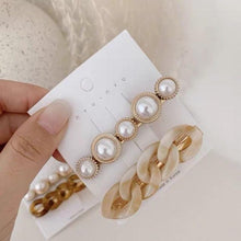 Load image into Gallery viewer, Korea Style Pearl Hair clip for Women Romantic Female Jewelry Chain Hairpin Accessories Hair Stick Barrettes Hair Accessories for Party Wedding