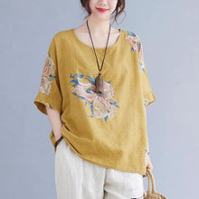 Load image into Gallery viewer, Korean Cotton Hemp Summer Half Sleeve Top - Effortlessly Stylish Comfort