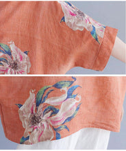 Load image into Gallery viewer, Korean Cotton Hemp Summer Half Sleeve Top - Effortlessly Stylish Comfort