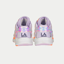 Load image into Gallery viewer, LA Gear Kids Catapult Light-Up Lowtop | Purple x Orange