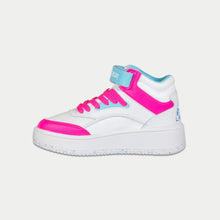Load image into Gallery viewer, LA Gear Kids Flame Hightop | White x Pink x Blue
