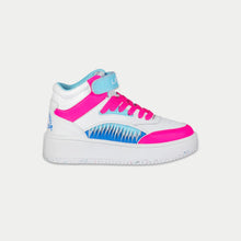 Load image into Gallery viewer, LA Gear Kids Flame Hightop | White x Pink x Blue