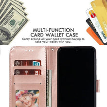 Load image into Gallery viewer, Lace Flower Leather Wallet Case For Xiaomi Redmi Note 11 10 Pro 7 6 8 8t Redmi 10c 10a A1 9t 7a 8a 9c 9a Case Mi A3 A2 Lite 9 Phone Case Premium Pu Leather Flip Cover With Card Holder Feature Protective Cover
