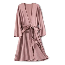 Load image into Gallery viewer, Ladies Fashion Red Soft Short Sleepwear For Women Trendy Women's Comfortable V Neck Bathrobe Bridesmaid Bride Party Robes