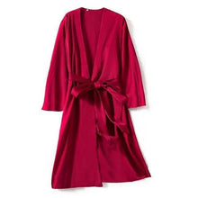 Load image into Gallery viewer, Ladies Fashion Red Soft Short Sleepwear For Women Trendy Women's Comfortable V Neck Bathrobe Bridesmaid Bride Party Robes