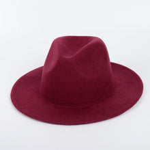 Load image into Gallery viewer, Ladies Men's Cotton Fedora Hat Luxury Fedora Hats Wide Brim Fedora Hats Gentleman Elegant Ladies Winter Autumn Wide Brim Hat UV Protection Hat Party Hats