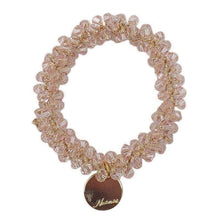 Load image into Gallery viewer, Ladies Pearl Multicolor Beads Hair Tie Elastic Hair Rope Simple Metal Sheets Scrunchies Ponytail Holders Hair Accessories for Women and Girls