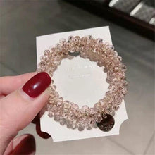 Load image into Gallery viewer, Ladies Pearl Multicolor Beads Hair Tie Elastic Hair Rope Simple Metal Sheets Scrunchies Ponytail Holders Hair Accessories for Women and Girls