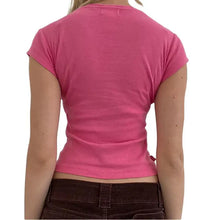 Load image into Gallery viewer, Ladies' Retro Print Crop Tee