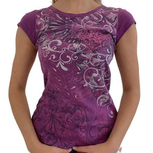 Load image into Gallery viewer, Ladies' Retro Print Crop Tee