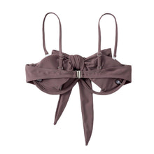Load image into Gallery viewer, Ladies Summer Solid Color Swimsuit Female Detachable Shoulder Strap Halter Bikini Women's Bikini Swimsuits One Piece Bathing Suits Tie Knot Cutout Swimwear with Crisscross Design