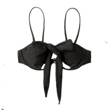 Load image into Gallery viewer, Ladies Summer Solid Color Swimsuit Female Detachable Shoulder Strap Halter Bikini Women's Bikini Swimsuits One Piece Bathing Suits Tie Knot Cutout Swimwear with Crisscross Design