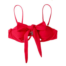 Load image into Gallery viewer, Ladies Summer Solid Color Swimsuit Female Detachable Shoulder Strap Halter Bikini Women's Bikini Swimsuits One Piece Bathing Suits Tie Knot Cutout Swimwear with Crisscross Design