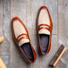 Load image into Gallery viewer, 15-733-CGN Lago Italian Calfskin Slip On Loafer Cognac