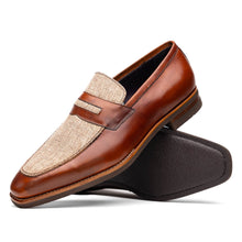 Load image into Gallery viewer, 15-733-CGN Lago Italian Calfskin Slip On Loafer Cognac