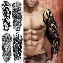 Load image into Gallery viewer, Large Black Temporary Tattoo Waterproof Luxury Big Tattoo For Body Arm Legs Modern Design