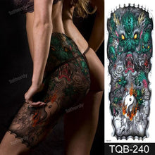 Load image into Gallery viewer, Large Black Temporary Tattoo Waterproof Luxury Big Tattoo For Body Arm Legs Modern Design