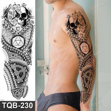 Load image into Gallery viewer, Large Black Temporary Tattoo Waterproof Luxury Big Tattoo For Body Arm Legs Modern Design