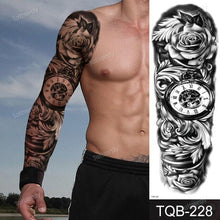 Load image into Gallery viewer, Large Black Temporary Tattoo Waterproof Luxury Big Tattoo For Body Arm Legs Modern Design