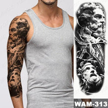 Load image into Gallery viewer, Large Tattoo Sleeve Arm Waterproof Temporary Sticker Tiger Fox For Arm Luxury Colorful Design