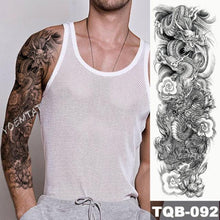 Load image into Gallery viewer, Large Tattoo Sleeve Arm Waterproof Temporary Sticker Tiger Fox For Arm Luxury Colorful Design