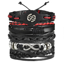 Load image into Gallery viewer, Layered Leather Charm Bracelet