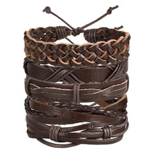 Load image into Gallery viewer, Layered Leather Charm Bracelet