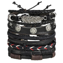 Load image into Gallery viewer, Layered Leather Charm Bracelet