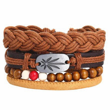 Load image into Gallery viewer, Layered Leather Charm Bracelet