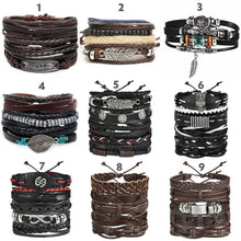 Load image into Gallery viewer, Layered Leather Charm Bracelet