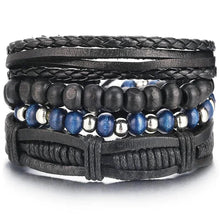 Load image into Gallery viewer, Layered Leather Charm Bracelet
