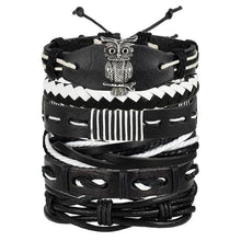 Load image into Gallery viewer, Layered Leather Charm Bracelet