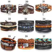 Load image into Gallery viewer, Layered Leather Charm Bracelet