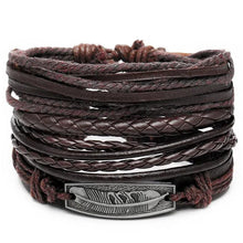 Load image into Gallery viewer, Layered Leather Charm Bracelet