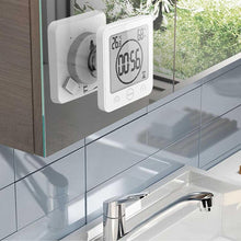 Load image into Gallery viewer, LCD Screen Waterproof Digital Bathroom Digital Bathroom Shower Kitchen Clock Timer with Alarm Waterproof for Water Splashes Visual Countdown Timer Time Management Wall Clock Temperature Humidity Countdown Time Function Wash Shower Hanging Clocks Timer